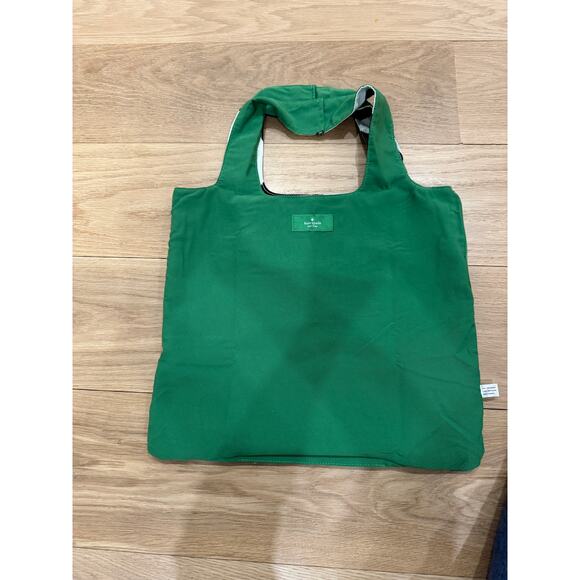 New Kate Spade Black and White Polka Dot Reversible Tote Bag - Picture 4 of 6